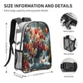 thumbnail image 4 of Sikiie Vibrant Bouquet Waterfall Clear Backpack, Transparent Bookbag for School for Women Men, Capacity Clear Bag for College, Travel, 4 of 7