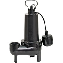 Superior Pump 93501 Continuous Duty Water Sump Pump, 80 Gpm, 1/2 HP, 120 V, 7.6 , 60 Hz, 10 ft