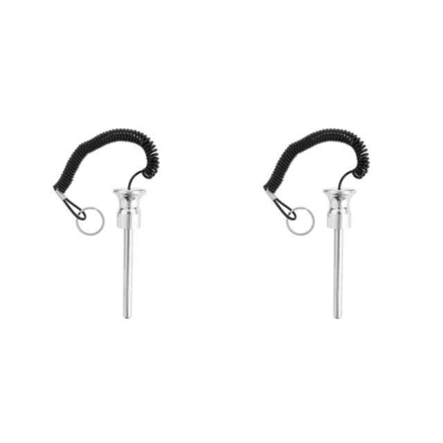 Maytalsory Magnetic Weight Stack Pin with Pull Parts Rope Replacement Silver 10x105mm 2Set