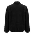 thumbnail image 5 of GXIPO Women 2024 Fall Winter Fleece Jackets Full Zip Long Sleeve Casual Soft Fuzzy Shaggy Teddy Coats Jacket Outerwear Black M, 5 of 6