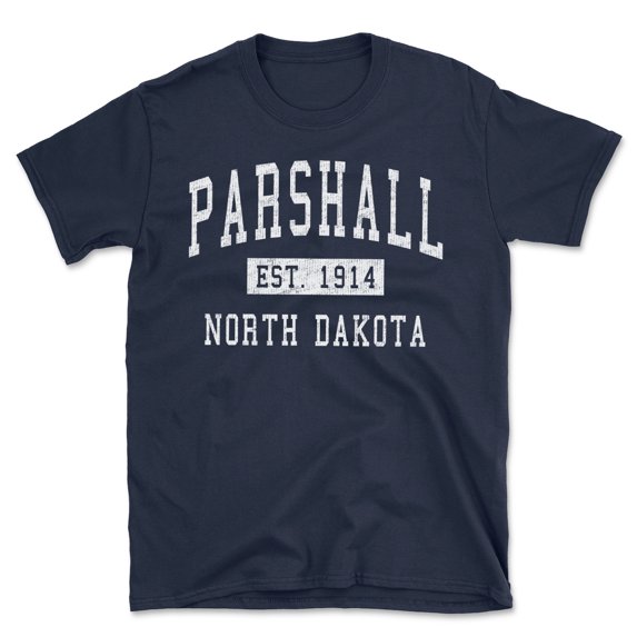 Parshall North Dakota Classic Established Men's Cotton T-Shirt