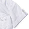 thumbnail image 5 of Russell Collection- Camisa de manga corta vuelta para mujer (Blanco), 5 of 5