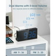 thumbnail image 3 of Loud Alarm Clock with Bed Shaker, Vibrating for Heavy Sleepers/Hard of Hearing/Deaf,Dual Alarms, 7.5’’ Large LED Display, Dimmer, USB Charging Port, Plug-in Memory Function, 3 of 4