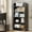 Black, variant on NEWSENDY Arched Top Open Bookcase, Freestanding Vertical Storage Shelf, High Weight Capacity Modern Display Rack for Adults, Ideal for Living Room, Home Office & Bedroom