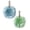 Blue,Green, variant on 2Pcs Sunflower Bath Ball with Silicone Scrubber, 2-in-1 Mesh Loofah & Cleaning Brush, Soft Shower Sponge for Women Men, Exfoliating Body Sponge with Hanging Loop