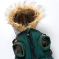 thumbnail image 4 of Dog Coat with Hood, Winter Warm Dog Jacket for Small Medium Dogs, Windproof Fleece Lining Dog Coat with Chest Strap, 4 of 9