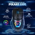 thumbnail image 4 of GAME FACTOR MOW700-BK Mouse Inalámbrico Gaming, Multiconectividad 2.4GHz y Bluetooth, Sensor Pixart 3395, 26,000 dpi, RGB, Carcasas Intercambiables, Batería Recargable, Compatible con PC y Laptops, 4 of 5