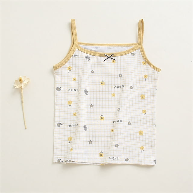 Soki Girls Layer Undershirt Summer T-shirt Base Shirt Round-Neck Camisoles Tops