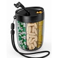 thumbnail image 2 of Tablet Dispenser With 6 Large Compartments. Transparent Travel Box That Can A Variety Of . Large To Carry Storage Container For Products., 2 of 8