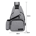 thumbnail image 4 of Mochila Para Hombre Mariconera Pechera Hombro Con Portabotella, 4 of 4