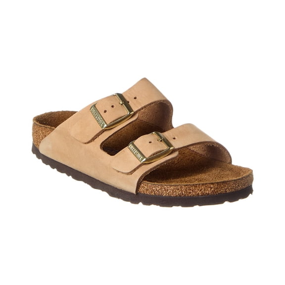 BIRKENSTOCK ARIZONA SOFT FOOTBED NUBUCK LEATHER Women Sandals Sandcastle N