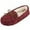 Burgundy, variant on Women House Slippers Faux Furs Indoor Outdoor Moccasin Shoes Fuzzy Fluffy Furry Loafers Warm Flat Shoes Furry Slippers