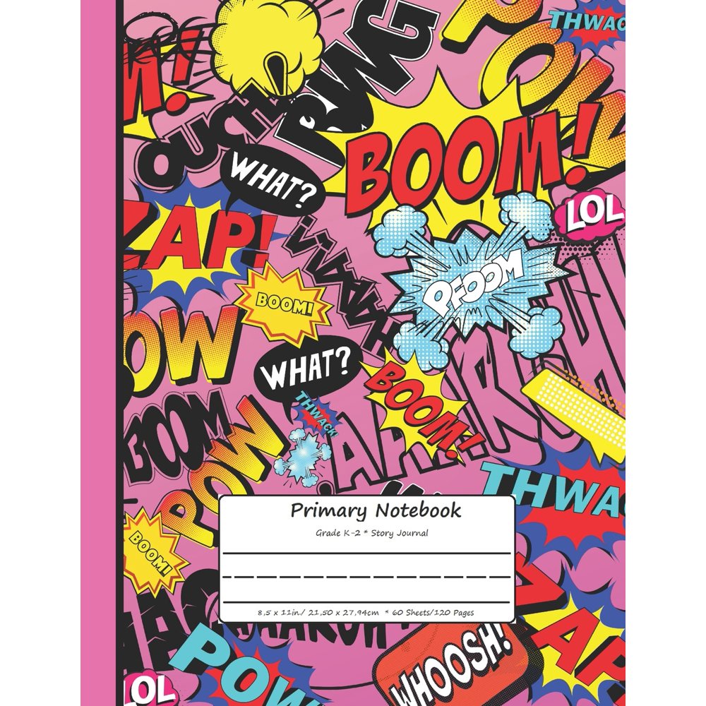 Handwritting Primary Notebook Notebook with Dotted Lined Sheets, Pink