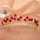 thumbnail image 2 of GOOHOCHY Tocado de novia con diseño de rosa, corona para el pelo de boda, corona de diamantes de imitación de rosa, tiara para niña de boda, tocado, 2 of 7