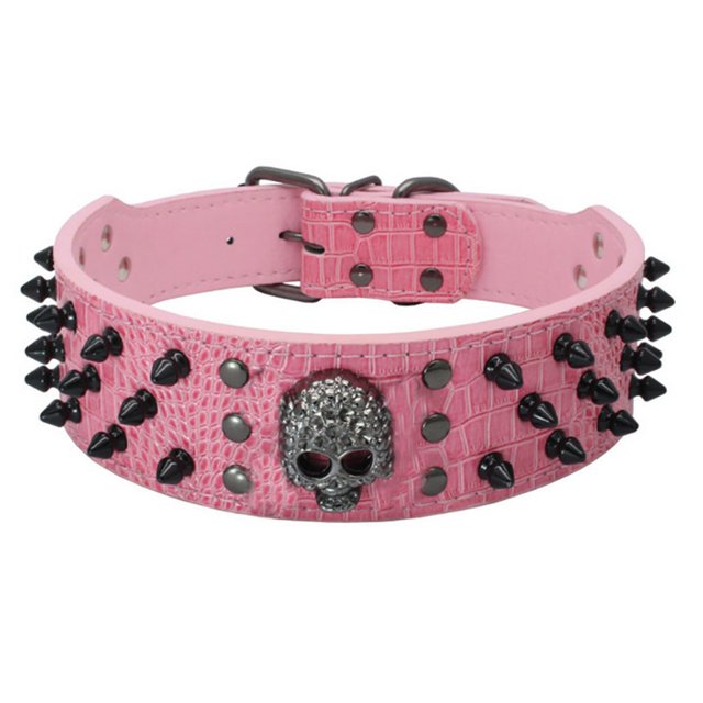 Black Friday TIMIFIS Dog Cat Halloween Costumes Dog Collar Halloween Black Skull Pet Collar Dog Chain Large And Medium Dog Collar