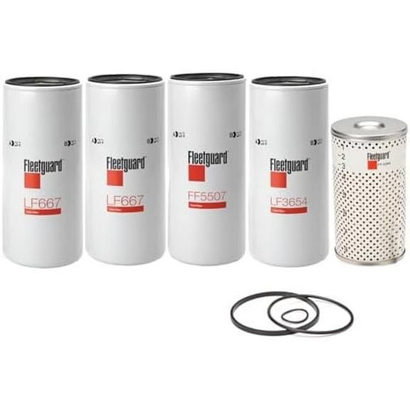 Oil Change Filter Kit LF667, LF3654, FF5507, FF5369 Compatible with select Volvo Models