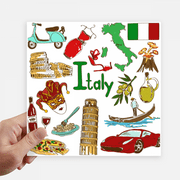 Italy Landscap Animals National Flag Sticker Tags Wall Picture Laptop Decal Self adhesive