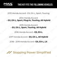 thumbnail image 2 of Max Advanced Brakes - Brake Kit for 2013-2018 2019 2020-2023 Honda Acccord 2016-2018 2019 2020-2022 Honda HR-V Front Replacement Geomet Coated Disc Brake Rotors and Ceramic Brake Pads, 2 of 9