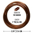 thumbnail image 4 of The Beadsmith Square Craft Wire - Soft Temper Beading Wire, Antique Copper Color, 18 Gauge, 7 Yards, 4 of 7