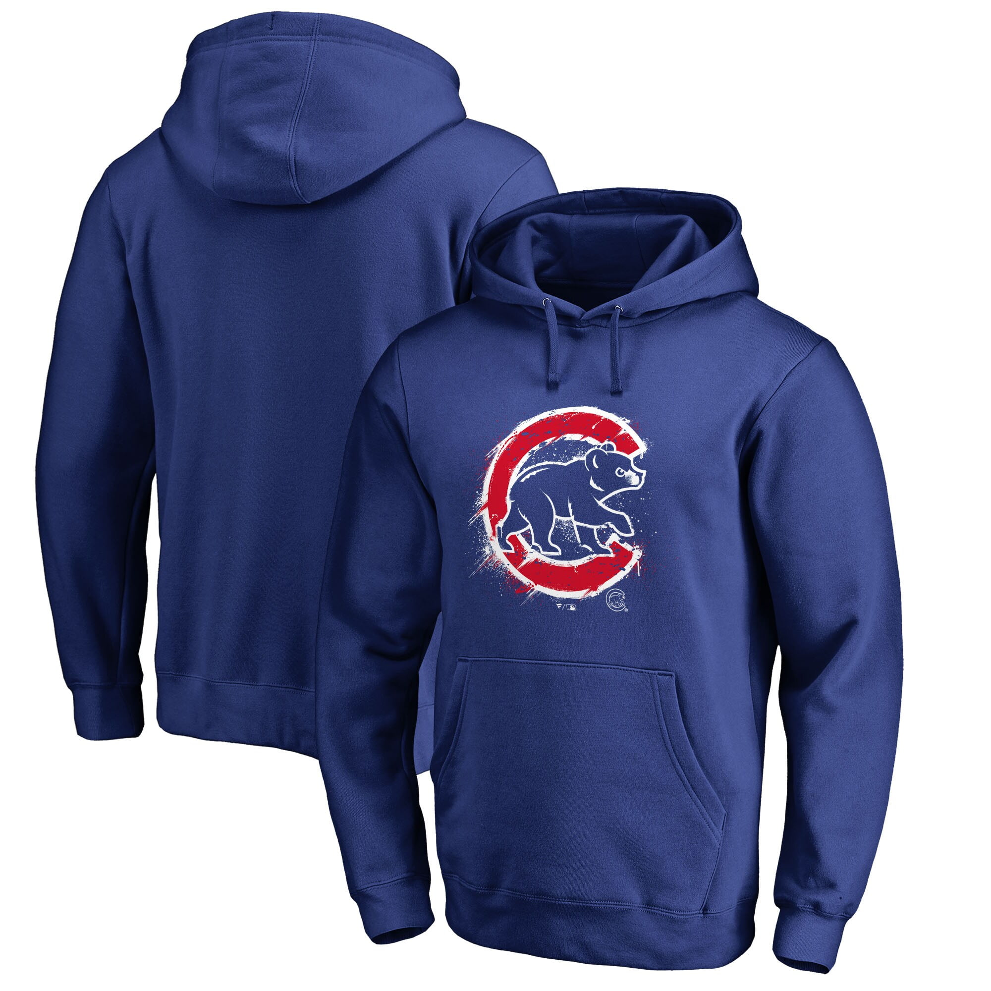 Chicago Cubs Fanatics Branded Splatter Logo Pullover Hoodie - Royal ...