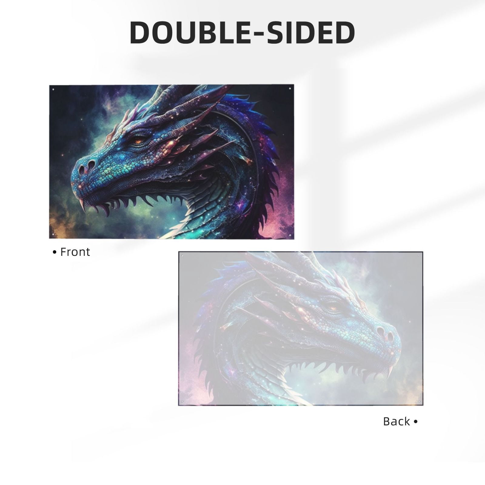 Dragon Cool Art Galaxy Four Hole Decorated Banner Flag for Garden Yard Home Decoration Indoor Outdoor 4x6 Ft
