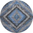 thumbnail image 2 of Addison Rugs Mayfield Premium Machine Washable Transitional Aztec Blue Round Rug, 8' x 8', 2 of 6