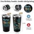 thumbnail image 2 of 40th Birthday Gifts for Men women, 40 Years Old Birthday Gift for Him Her, 1984 Forty Birthday Present, Happy 40th Birthday Tumbler Cup, 2 of 6