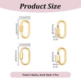 thumbnail image 3 of 6pcs 2 Styles Golden Stainless Steel Oval Screw Carabiner Lock Screw Lock Clip Clasps Lock Key Carabiner Clasp Metal Keychain Clip Hook Quick, 3 of 6