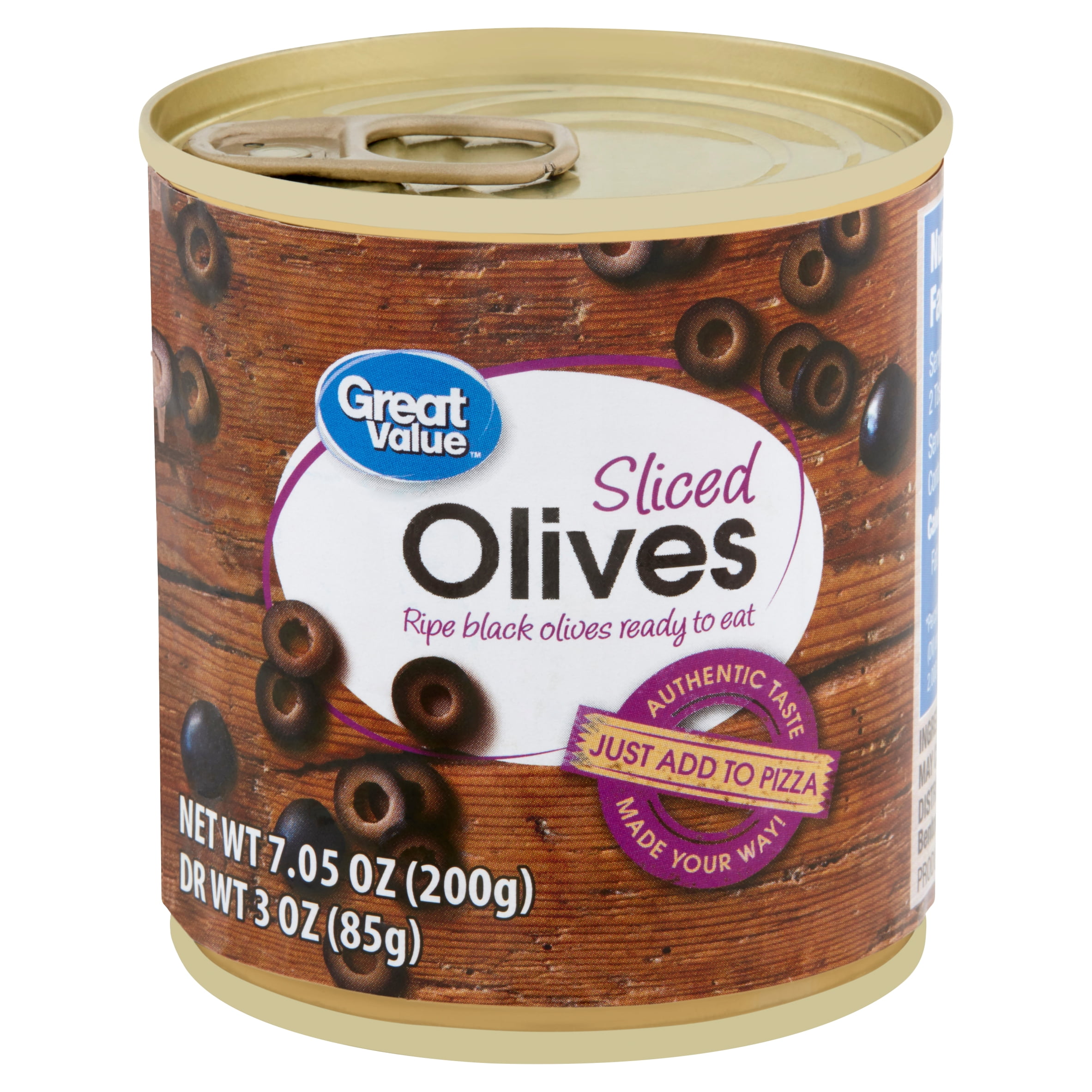 Great Value Sliced Olives, 7.05 oz