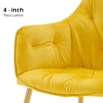 thumbnail image 5 of Ivinta Tufted Dining Chairs Set of 2, Velvet Arm Chair with Solid Gold Plated Legs and Padded Seat for Living Room, 5 of 8