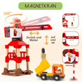 thumbnail image 3 of Juego de trenes de madera OMyBaby, 86 unidades, con grúa, para niños de 3 a 5 años, 3 of 7
