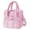 Pink, variant on Insulated Double Deck Lunch Bag Women Picnic Crossbody Lunch Box For Work Decor Bag (Beige)