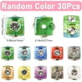 thumbnail image 2 of 1 Box 30Pcs Rhinestone Square Bead Colorful Cube Beads Bulk Random Mixed Color Acrylic Bling Cubes Shaped Beadable Pens Loose Spacers, 2 of 7