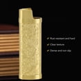 thumbnail image 6 of jinliangrun 2PCS Lighter Case Cover Vintage Style Floral Stamped Zinc Alloy Shell for Lighter Protection Gold, 6 of 21