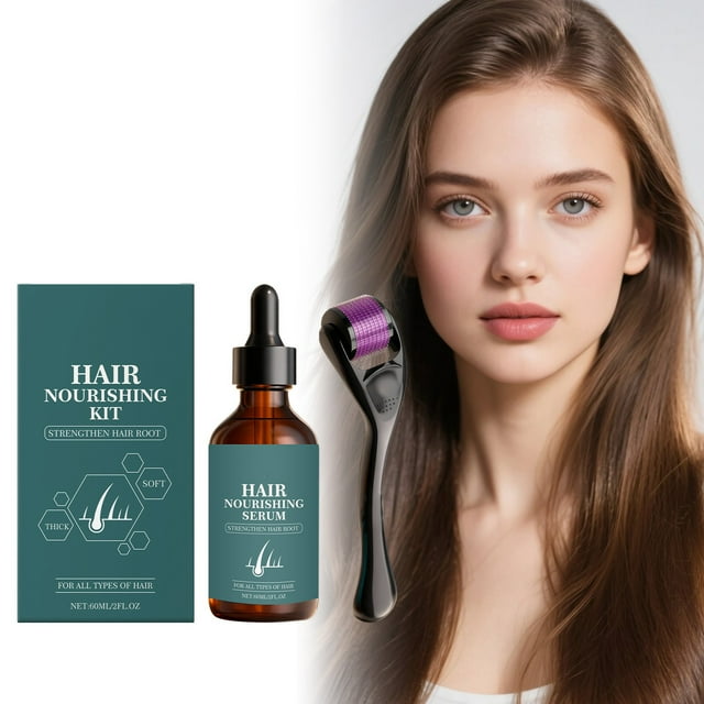 Set de cuidado nutritivo para el cabello: Activa los folículos pilosos, fortalece, nutre profundamente y revitaliza las fibras capilares. Sérum para el cuidado del cabello de 60 ml.