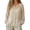 Beige #031, variant on Womens Cotton Linen Flowy Shirts Summer Casual Long Sleeve Beach Coverups Peasant Gauze Tunics Trendy Boho Clothes, L