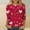 Red, variant on Goodtrade8 3/4 Sleeve Tops for Junior Valentine Spring Pullover Casual Cute Graphic Plus Size Womens T-Shirts Gifts for Girlfriend