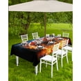 thumbnail image 4 of Fsddascl Baseball Outdoor Tablecloth - 60x84 Inch Rectangle Dining Table Cover, Baseball Flame Modern Abstract Art Waterproof Outdoor Table Cloth with Umbrella Hole & Zipper for Picnic/Patio/Party, 4 of 7