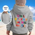 thumbnail image 2 of SUXIAN Girls Hoodies Thanksgiving Graphic Print Long Sleeve for Casual Cute Comfortable Wear Grey_#3 9-10 Years, 2 of 6