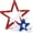 Glitter, variant on 4 Pcs Patriotic Decor Wooden Star Set 7in Rustic Solid Stars American Flag Decor for Independence Day Tiered Tray Mantle Shelf 4th of July Table Runner Style Memorial Day Decor (Retro Flag)
