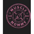 thumbnail image 2 of Muscle Mommy Weight Plate Adult Black Crew Neck Long Sleeve Tee-Medium, 2 of 6