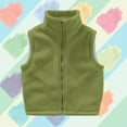 thumbnail image 3 of Fmbrln Boys and Girls Winter Fleece Vest Full Zip Up Stand Collar Sleeveless Jackets Fall Winter Thickened Warm Outwear, Sizes 3-12Y, 3 of 4