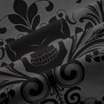 thumbnail image 5 of Homewish Spooky Halloween Skull Blackout Curtains,Gray Black Damask Curtains Pack of 2 (42x84 Each), 5 of 6