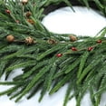 thumbnail image 5 of 20" Christmas Wreaths for Front Door, with Red Berries Real Touch Pine Wreath, Large Artificial Greenery Christmas Decoration, 5 of 15
