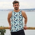 thumbnail image 6 of KLL Penguins Dolphins Whales Print Men's Muscle Gym Workout Stringer Tank Tops Bodybuilding Fitness T-Shirts Tank Tops Men-XX-Large, 6 of 7