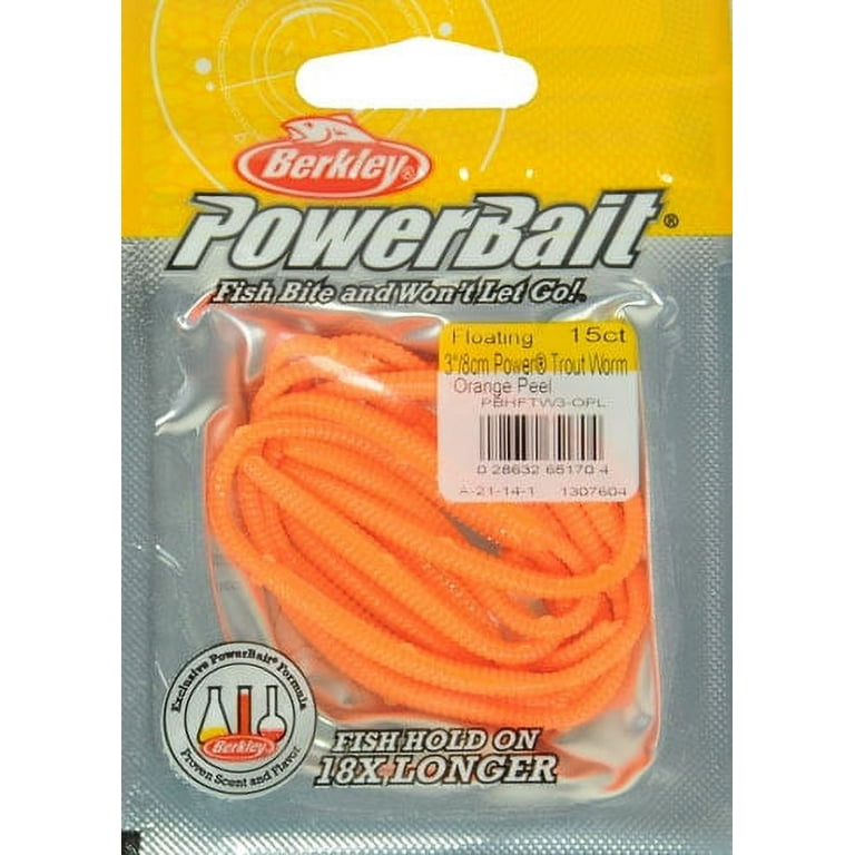 Berkley PowerBait Power Floating Trout Worm - Orange Peel - 3in
