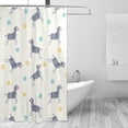 thumbnail image 2 of Coolnut Doodle Colorful Zebra Shower Curtain Bathroom Decor Watercolor Shower Curtain Sets Fabric Cloth Bathroom Curtains with Hooks 60x72 Inch, 2 of 6