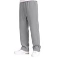 thumbnail image 2 of Muxikeji Clothes Mens Split Hem Back Pocket Casual Long Pants Comfort Loose Fit Breathable Daily Streetwear Trousers, 2 of 9