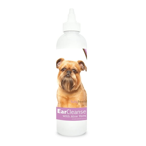 Healthy Breeds Dog Ear Cleanse with Aloe Vera for Brussels Griffon, Sweat Pea and Vanilla 8 oz