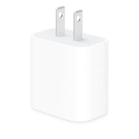 apple 20w usb-c power adapter - iphone charger with fast charging capability, type c wall charger